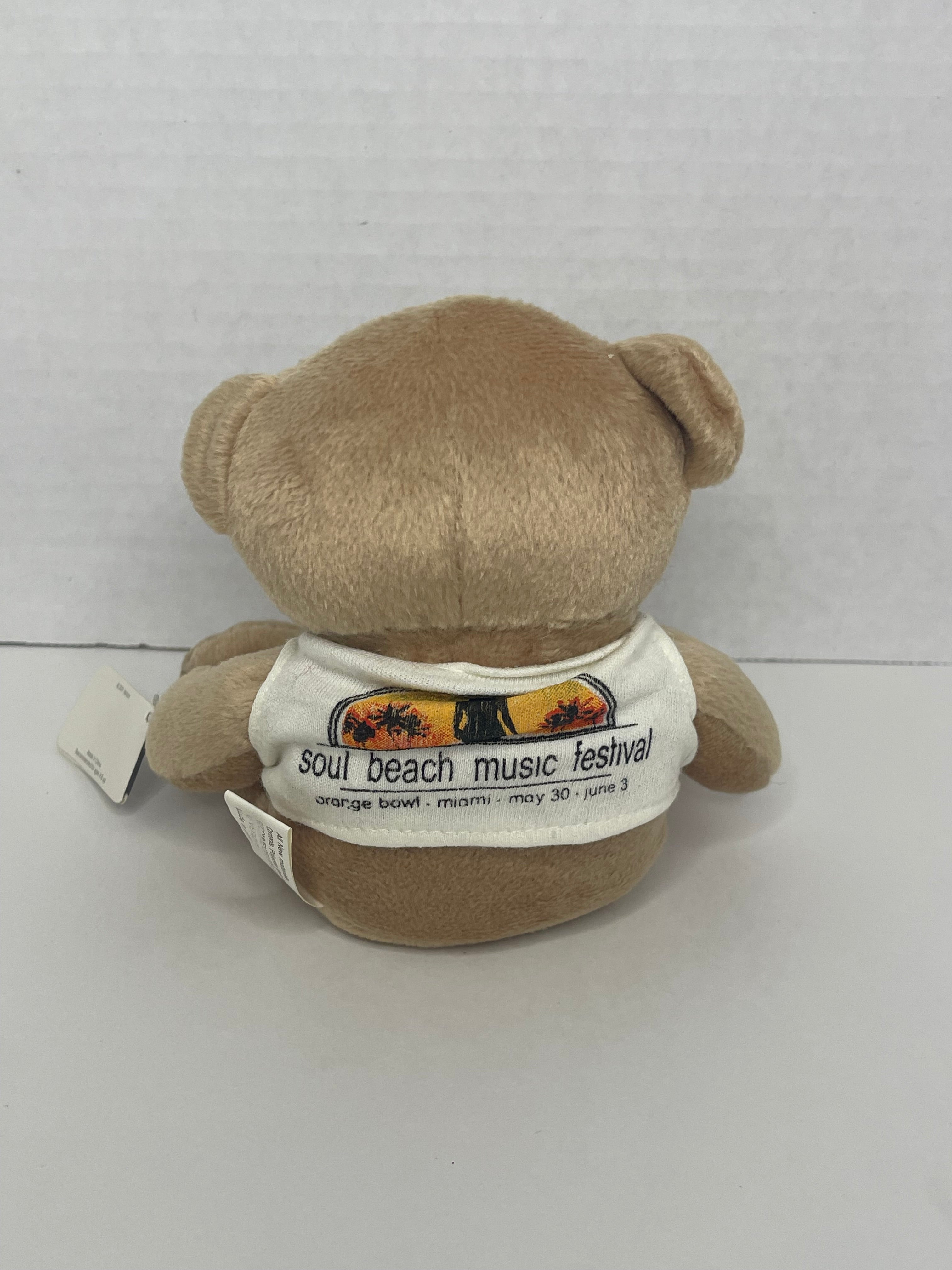 New with Tags - Y2K - Verizon Logo "Long Distance" Soul Beach Bear Bean Bag Plush