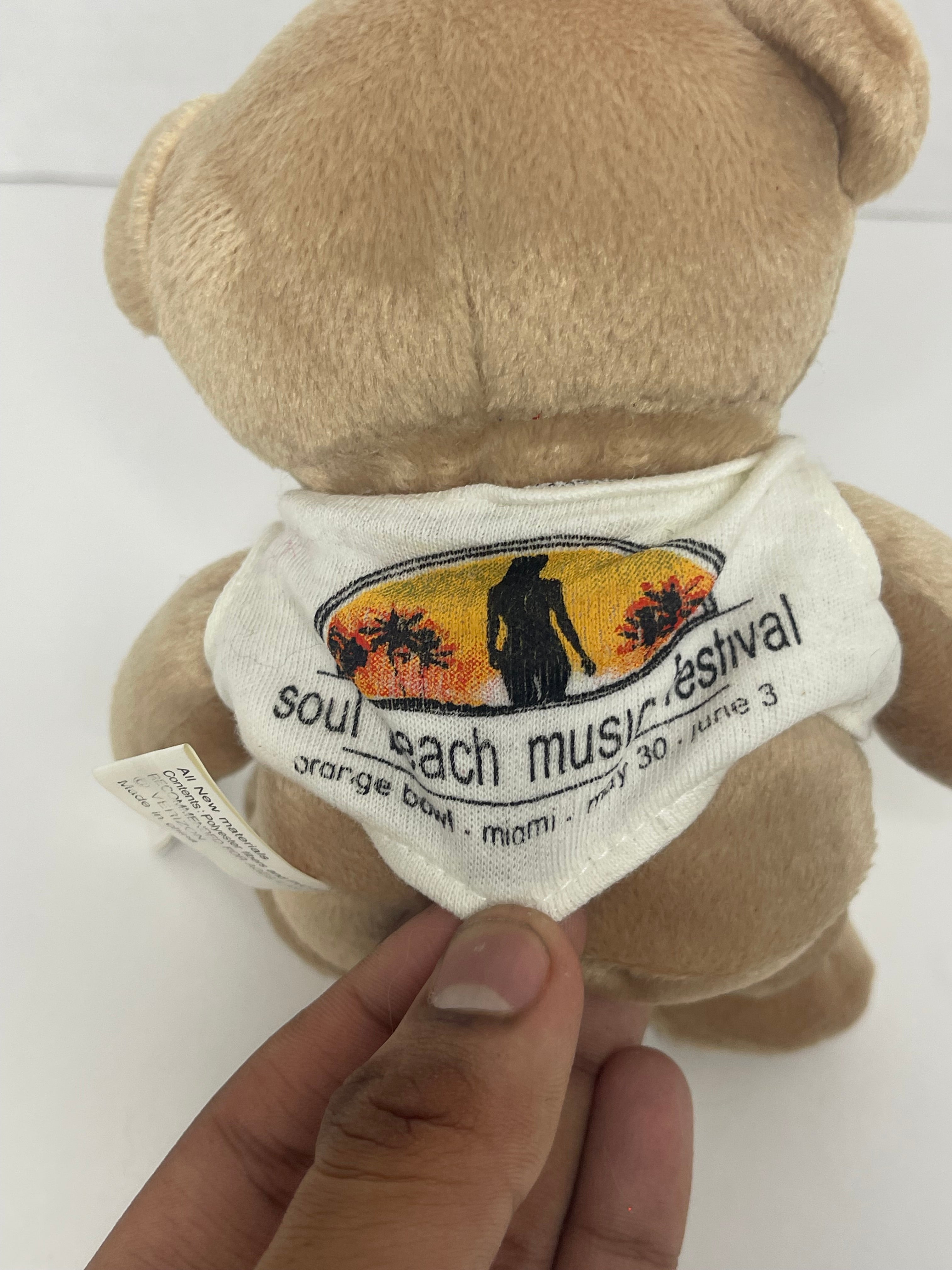 New with Tags - Y2K - Verizon Logo "Long Distance" Soul Beach Bear Bean Bag Plush