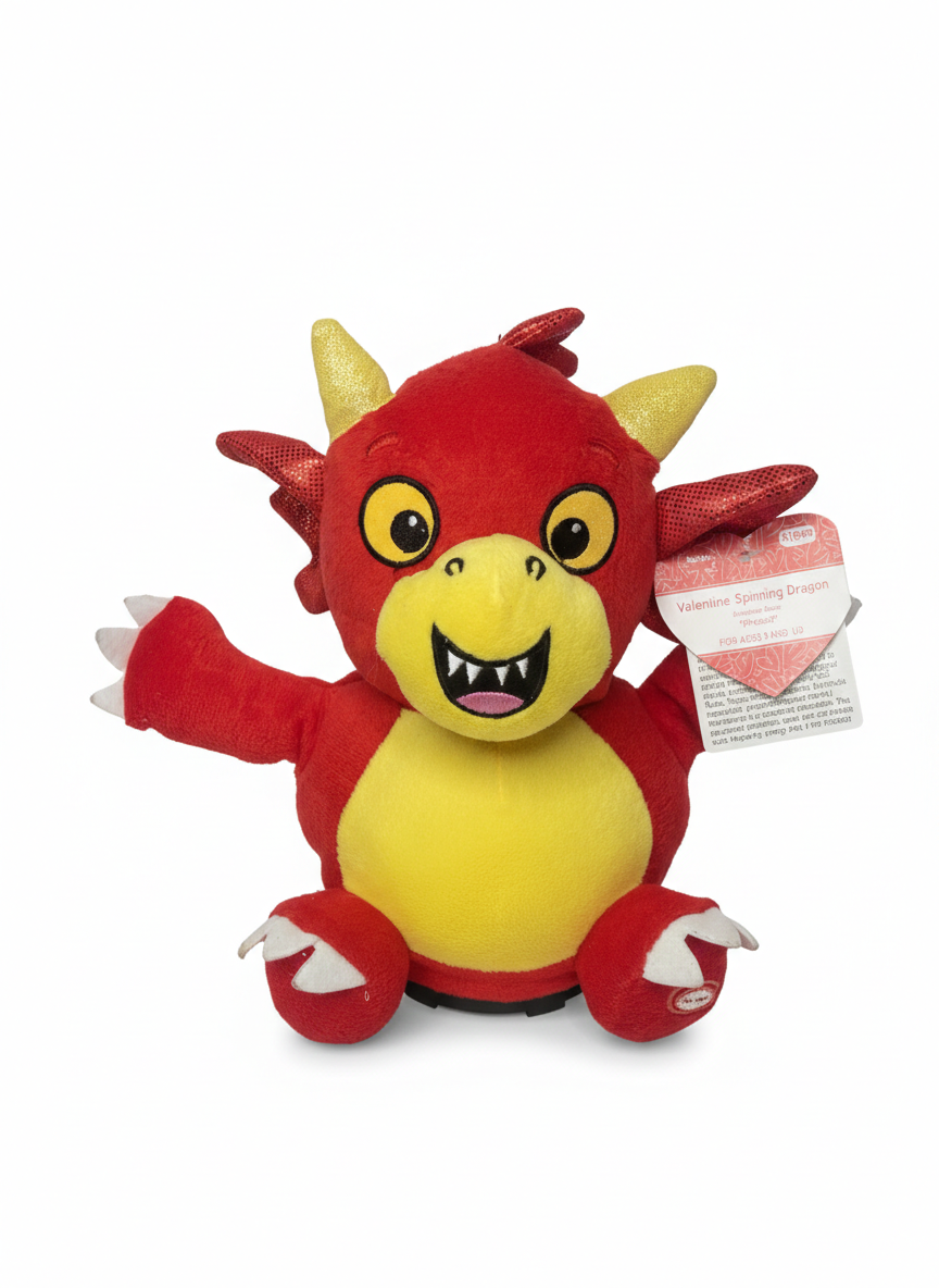 See Video - New with Tags Kids of America Spinning Dragon Animated Plush (Rare Find)