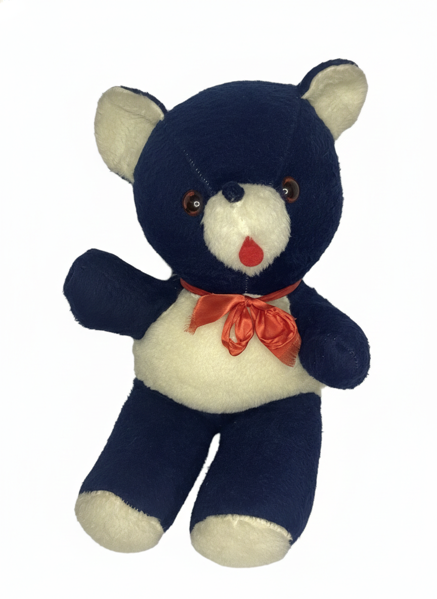 Vintage 17" Fable Toy Plush Carnival Toy Teddy Bear Prize Blue 1950-60's Rare