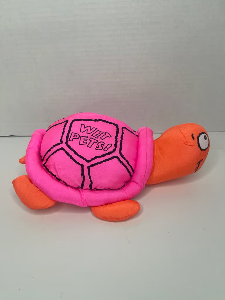 Malibu Y2K “Wet Pets” Neon Pink & Orange Turtle Plush