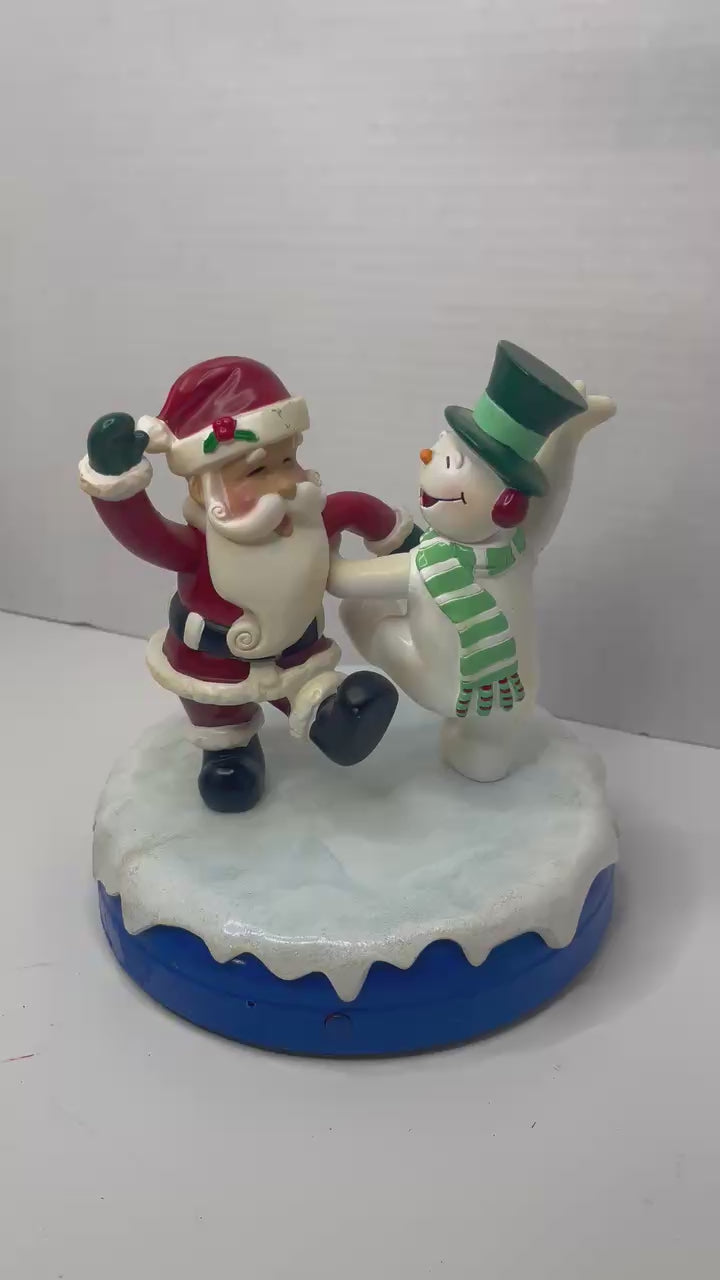 See Video - Gemmy Customized Animated Spinning Twirling Santa & Snowman by Eriktronix