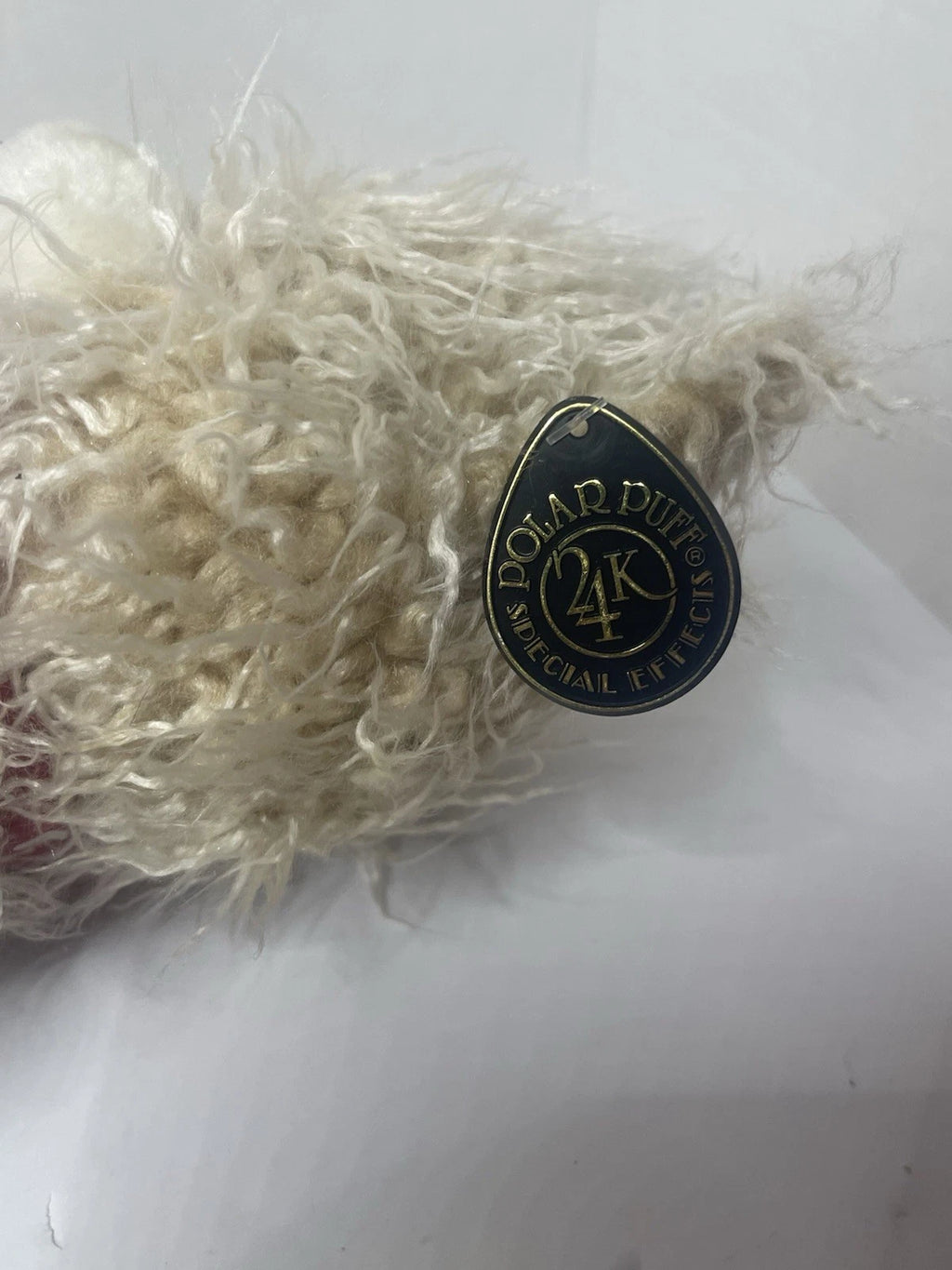 Vintage 1996 HuggaPuffs 24K Polar Puff Shaggy Cat Plush Stuffed Animal 18" NWT