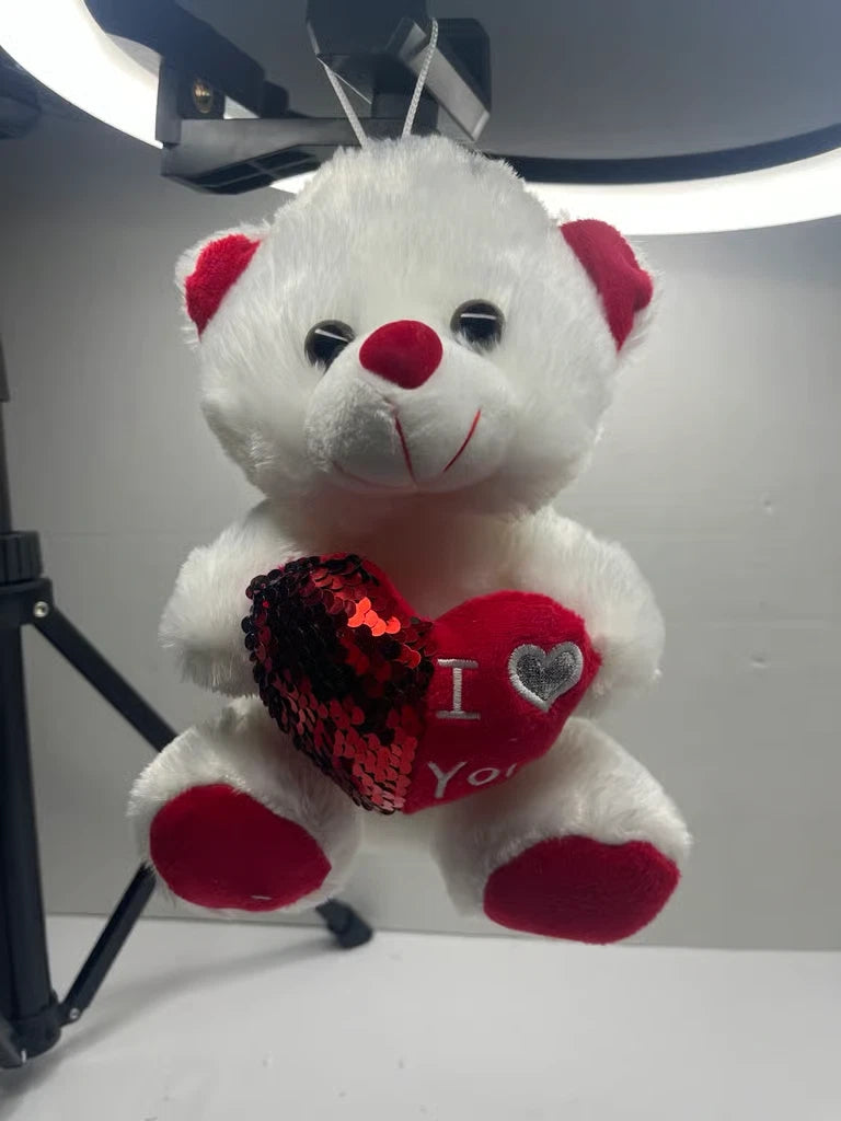 💝I Heart You Valentines Day Gift Teddy Bear w/Sequins Heart Unique 8” 2026