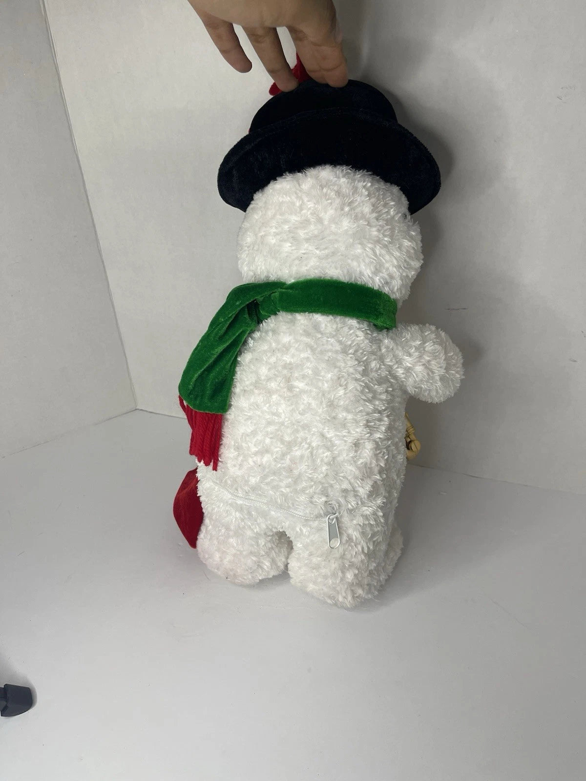 Rare Galerie Au Chocolat Animated Plush Saxophone Snowman w/Cardinal Read