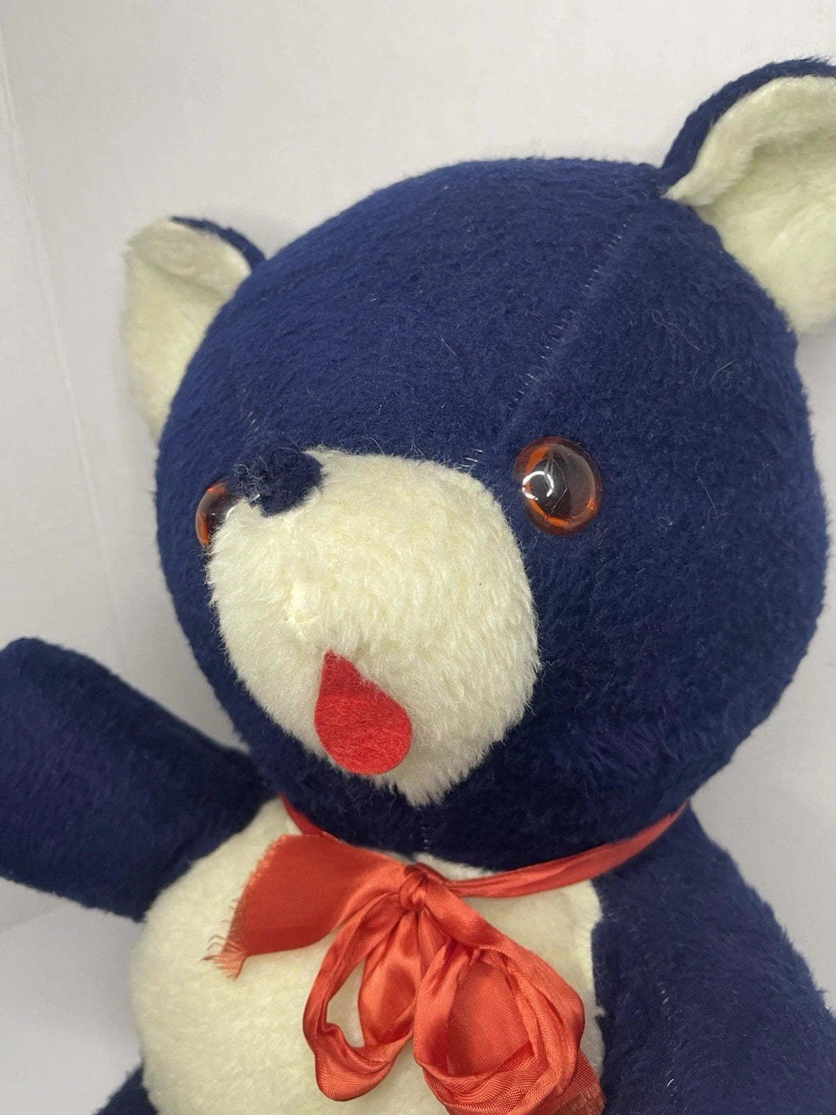 Vintage 17" Fable Toy Plush Carnival Toy Teddy Bear Prize Blue 1950-60's Rare
