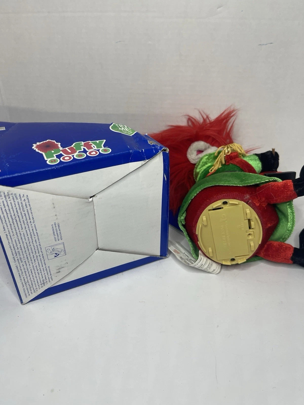 See Video - Gemmy Puffy Heads Mouse Animated Plush - Red Hair Variant