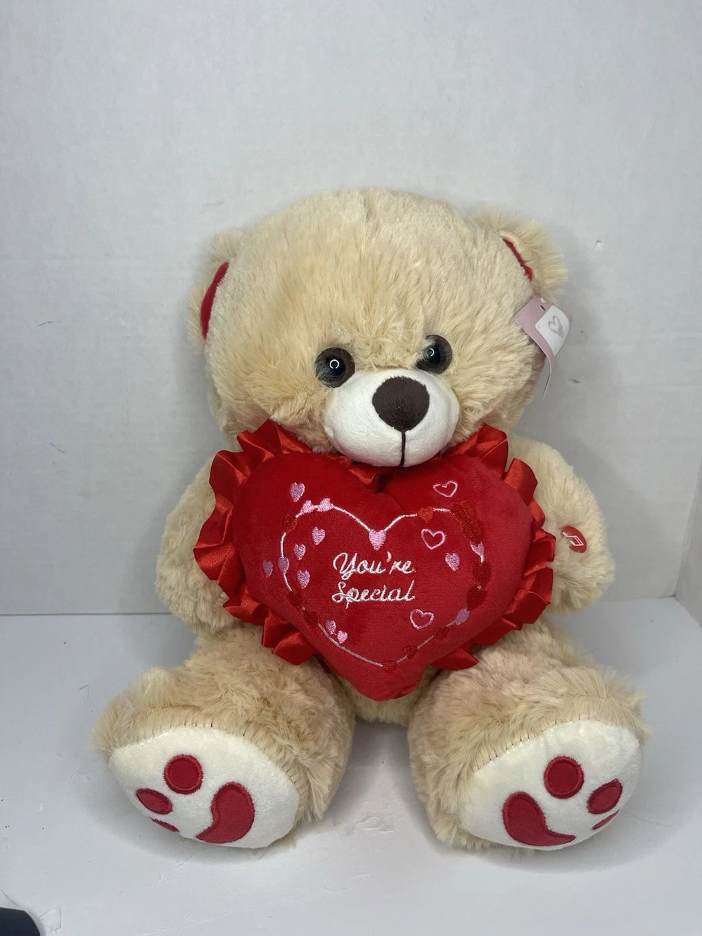 2026 Elco Toy Large 12” Musical Stuffed Valentines Brown Bear Lights