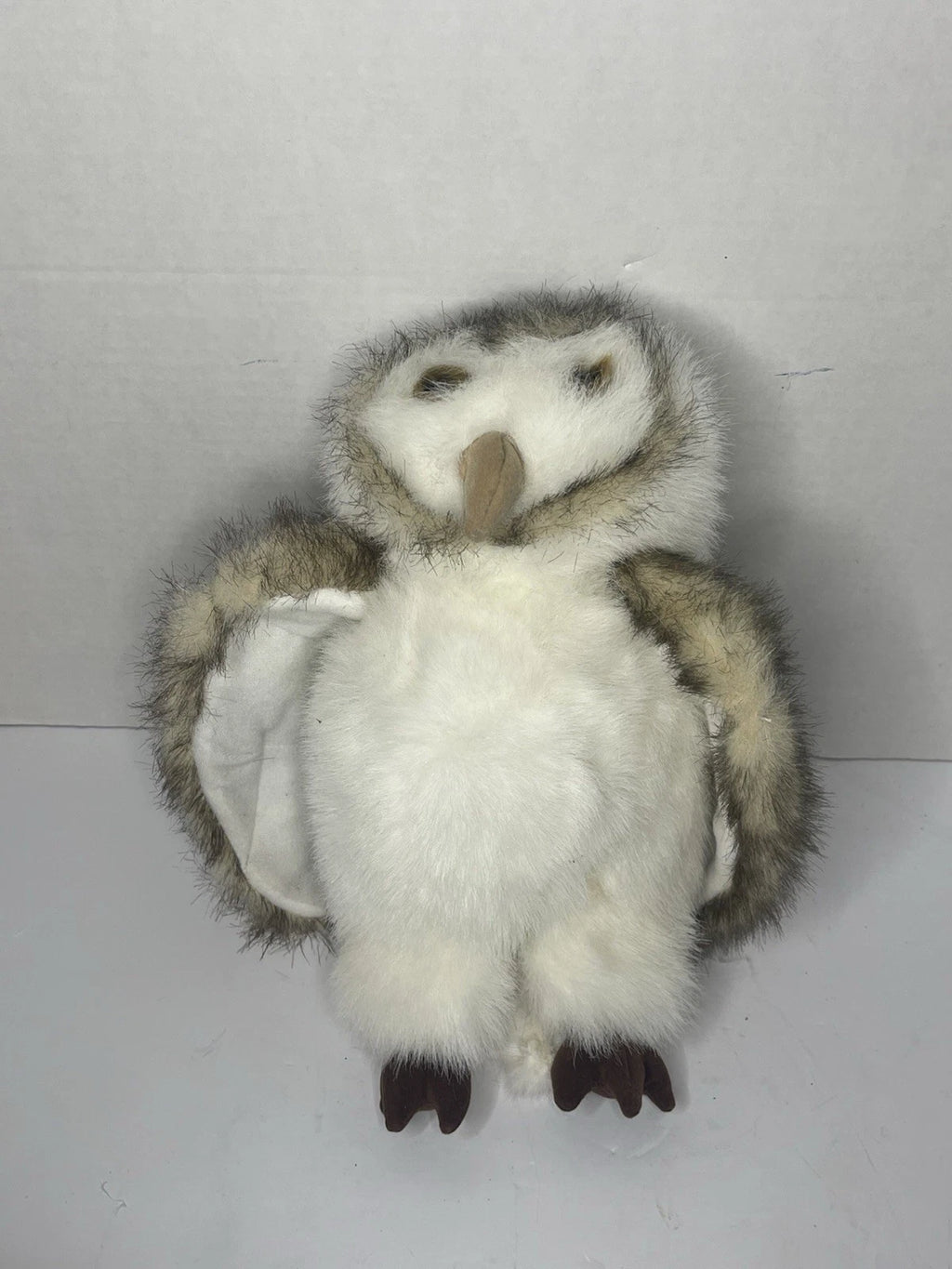 Folkmanis Barn Owl Plush Hand Puppet Stuffed Animal Toy Pretend 11" Tall