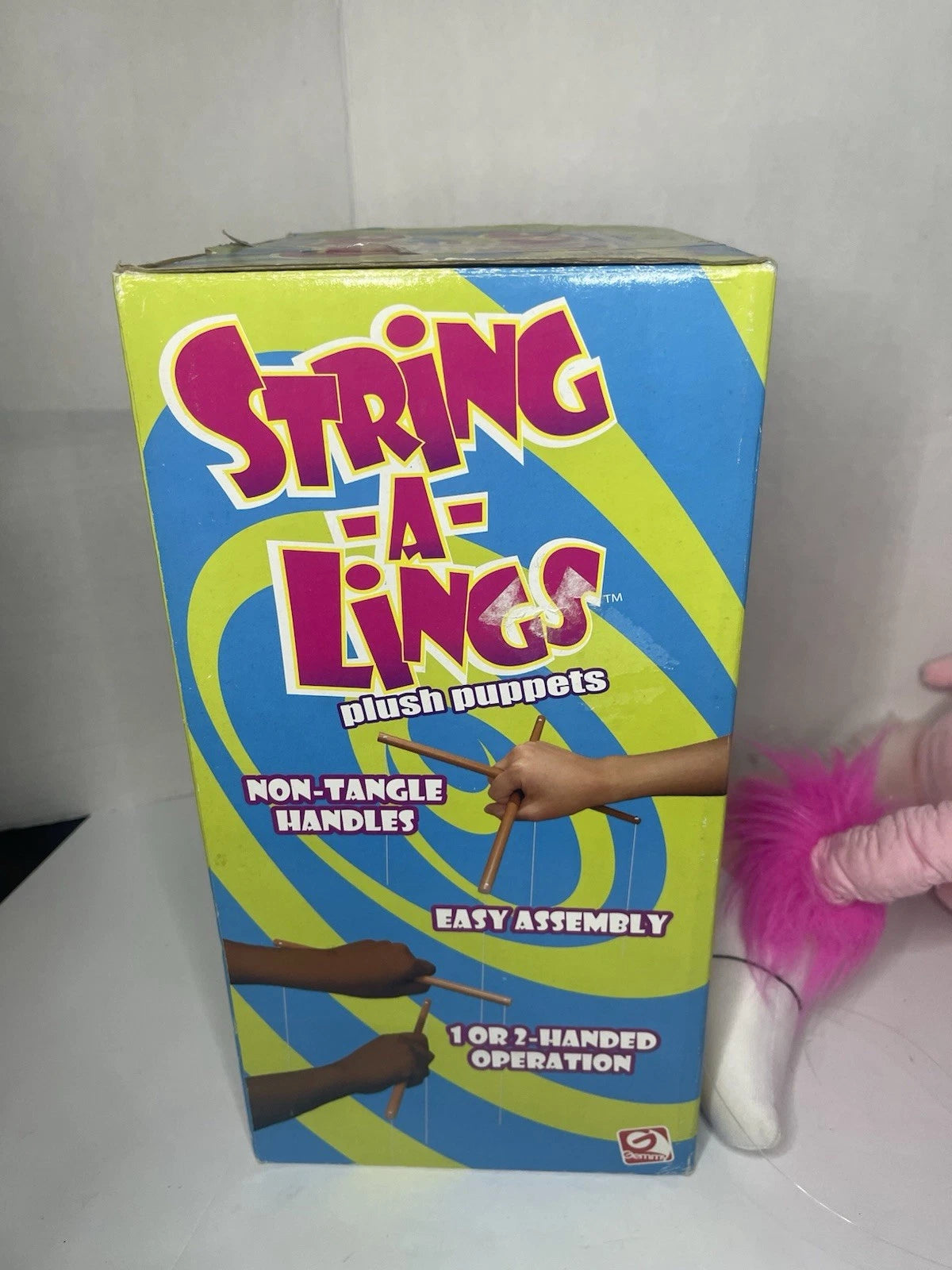 Rare Find - Gemmy String-a-Lings Vintage String Hand Puppet Flamingo - 30" (Read Description)