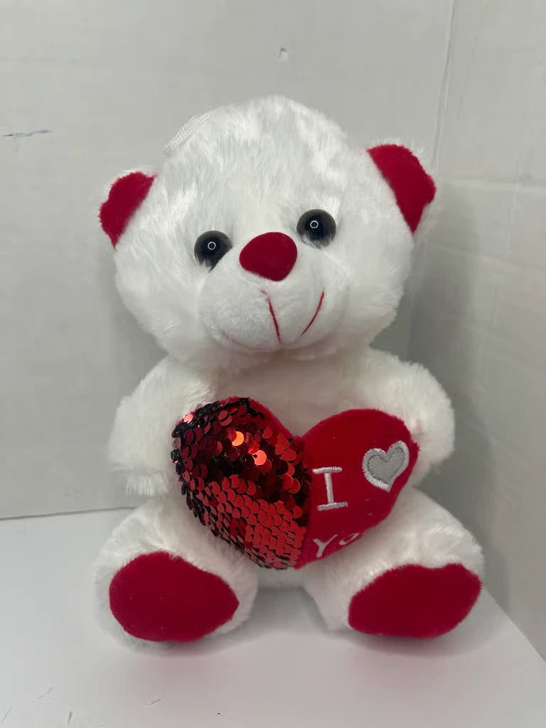 💝I Heart You Valentines Day Gift Teddy Bear w/Sequins Heart Unique 8” 2026