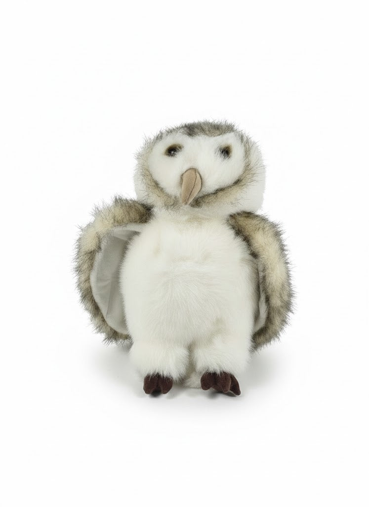 Folkmanis Barn Owl Plush Hand Puppet Stuffed Animal Toy Pretend 11" Tall