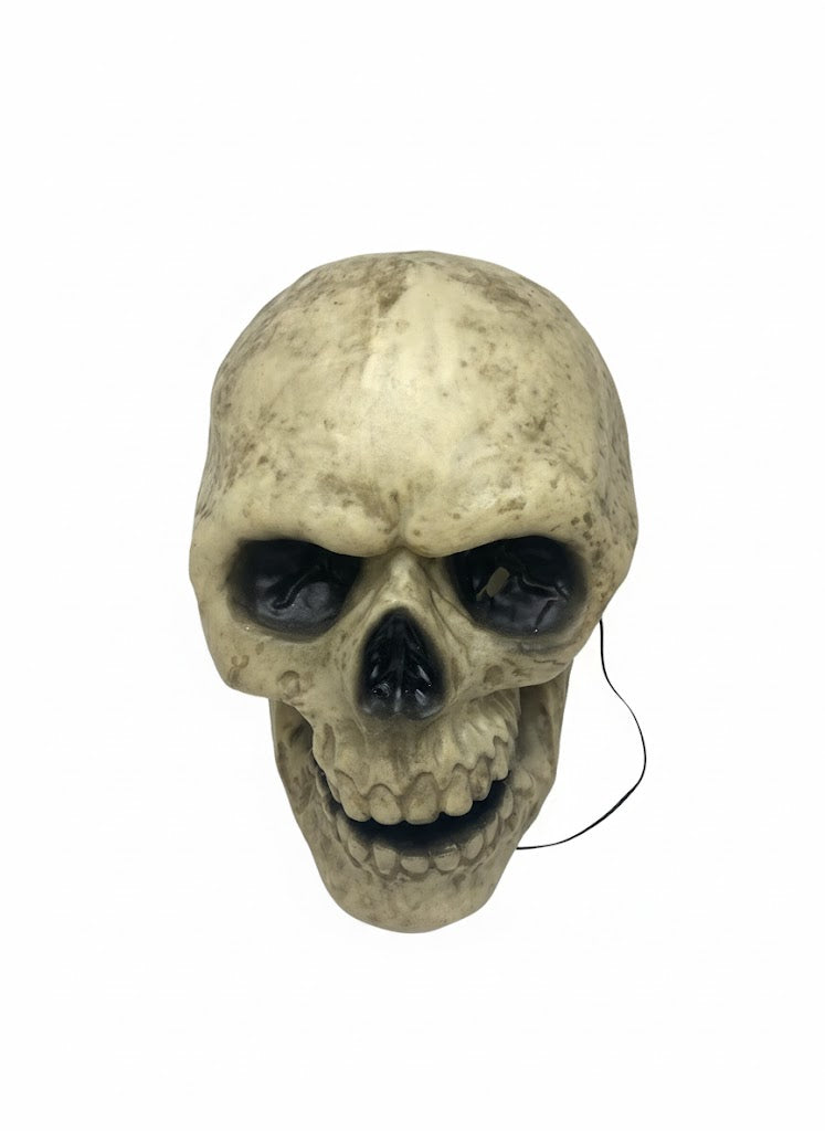 New With Tags - Gemmy Halloween Rotten Skull With Phrases Animated Talking Skull